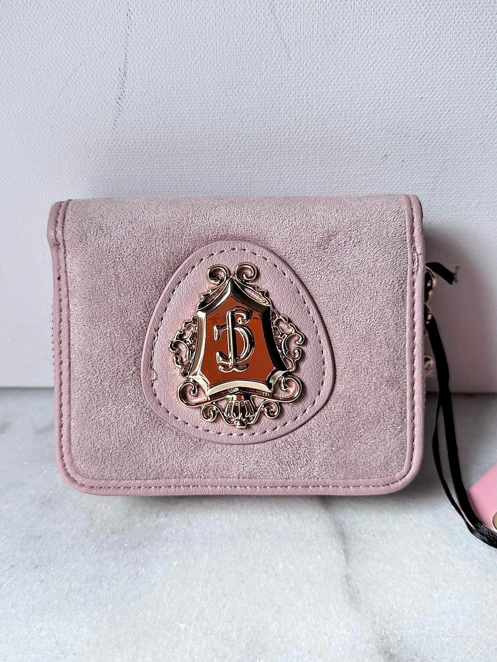 Juicy Couture Blush Pink Faux Suede Bifold Wallet – NWT
